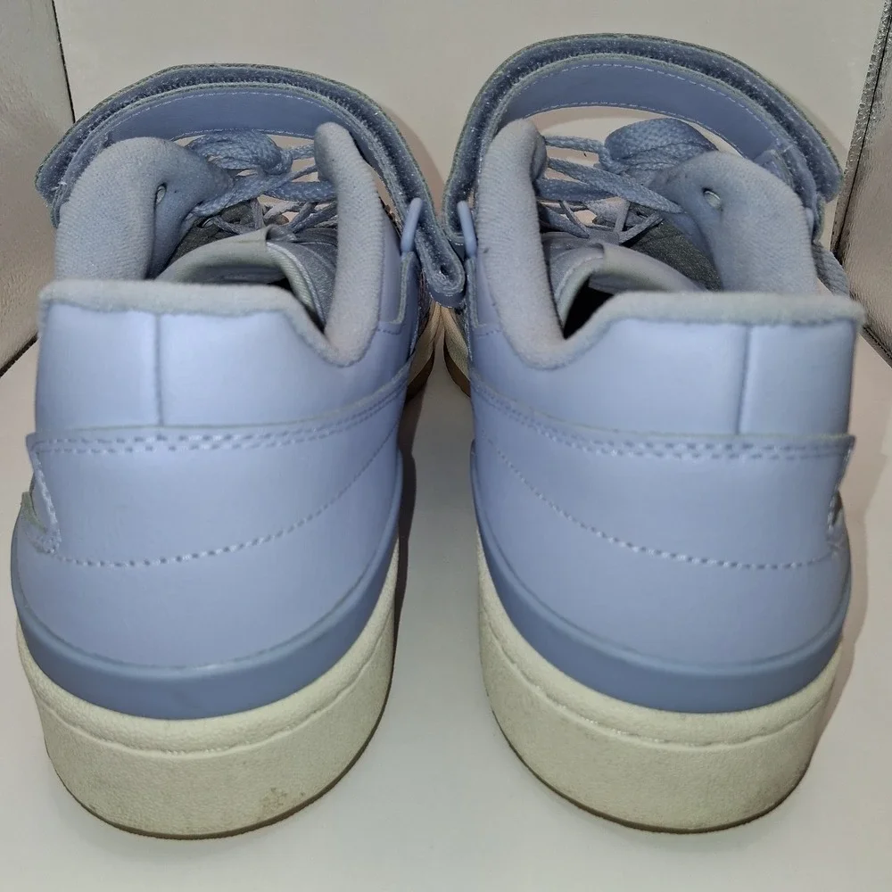 Adidas Original Forum Low Top Blue/White Sneakers Strap Size 13